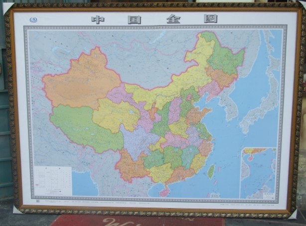 供应郑州地图装裱